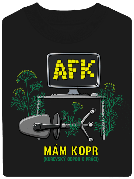 Mám kopr unisex mikina bez kapucne Black