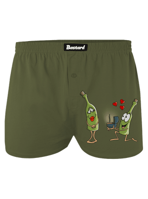 Láska k vínu pánske trenky Khaki