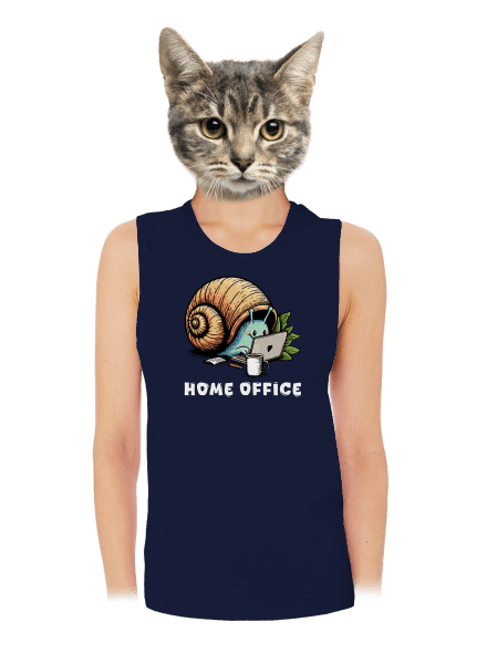 Slimákov home office dámske tielko voľné Navy