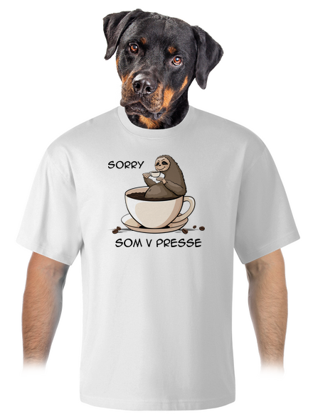 V presse unisex tričko oversized White