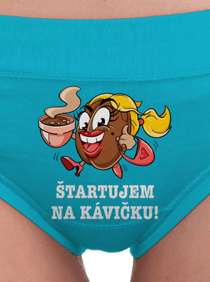 Štartujem na kávičke dámske nohavičky Turquoise