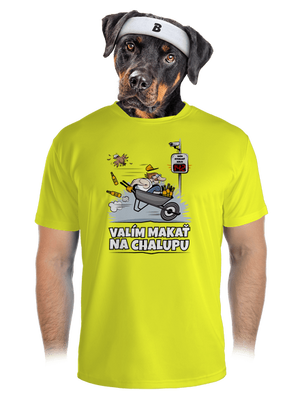 Valím na chalupu pánske športové tričko Neon Yellow