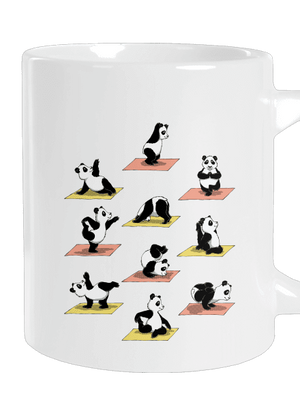 Pandia jóga veľký hrnček White