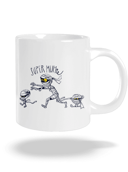 Super mumie veľký hrnček White