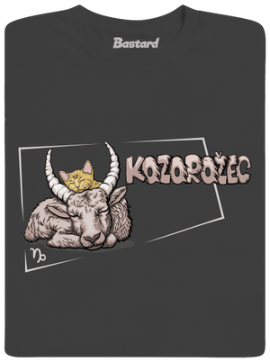 Mačací horoskop: Kozorožec pánske dlhý rukáv Dark Grey