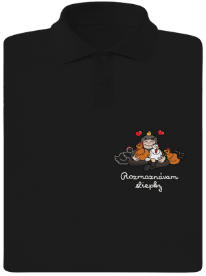 Rozmaznávam sliepky pánska polokošeľa Black