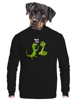 High Five unisex mikina bez kapucne Black