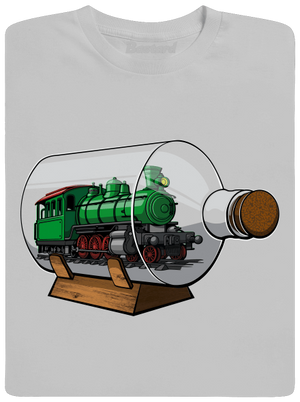 Lokomotíva vo fľaši pánske tričko Pacific Grey