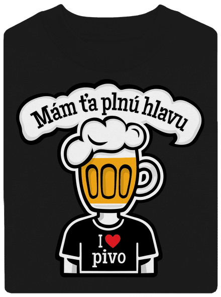 Mám ťa plnú hlavu unisex mikina bez kapucne Black