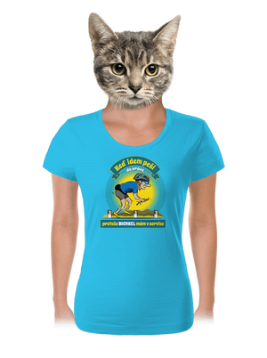 Závislosť na bicykli dámske tričko Blue Atol