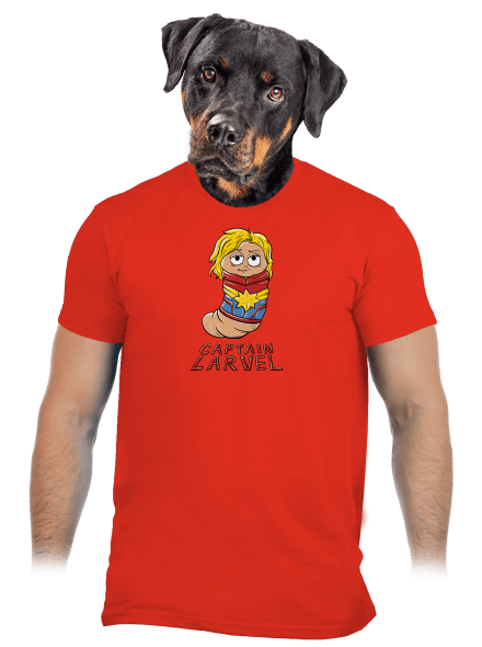 Captain Larvel pánske tričko Fiery Red