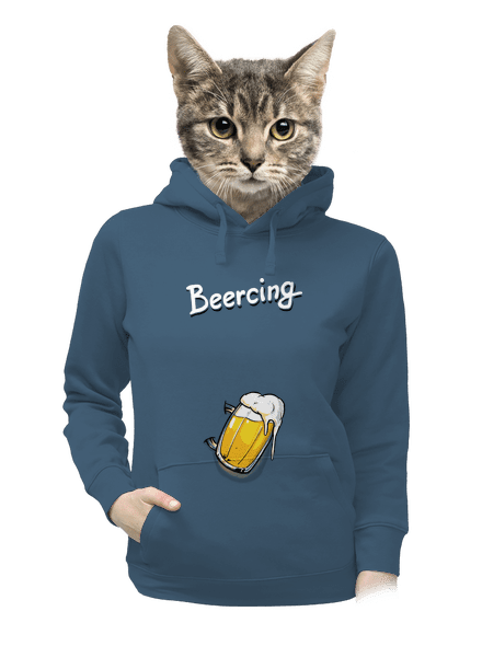 Beercing dámska mikina klokanka Denim
