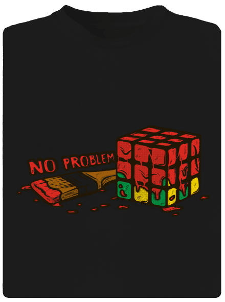 No problem pánske športové tričko Black