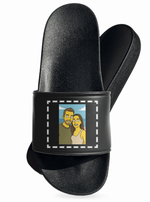 Simpsonovi z vlastnej fotky šľapky Black