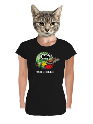 Melouní rodina dámske tričko prémium Black