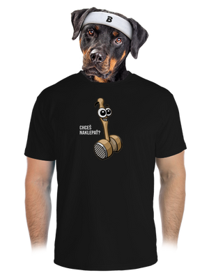 Chceš naklepať? pánske športové tričko Black
