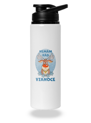 Nemám rád Vianoce flaša na vodu White