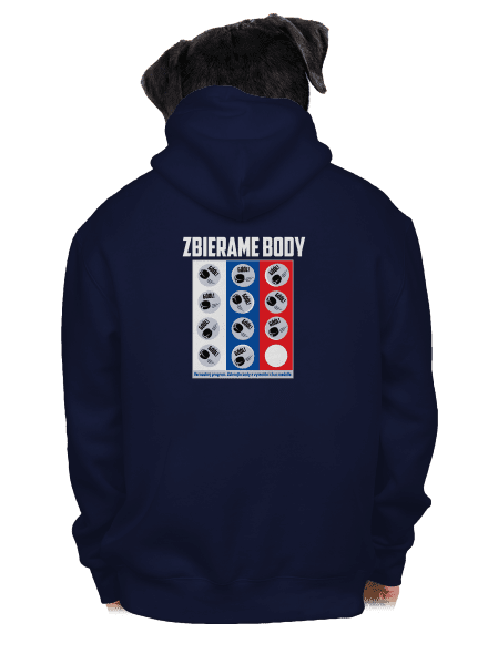 Zbierame body - hokej pánska mikina na zips Navy