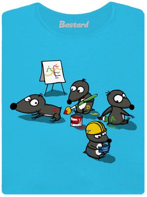 Pražský krtko - Trasa D dámske tričko s lemom Blue Atol