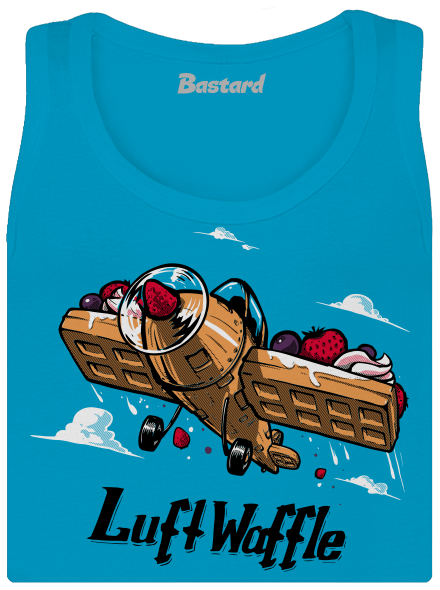 Luftwaffle dámske tielko klasické Blue Atol