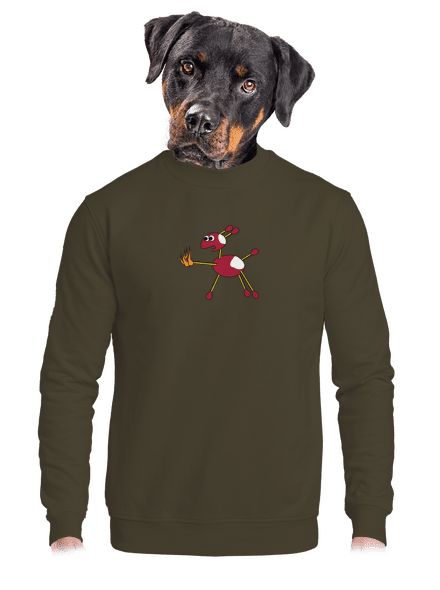 Gaštany unisex mikina bez kapucne Urban Khaki