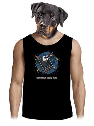 Padá server pánske tielko Black
