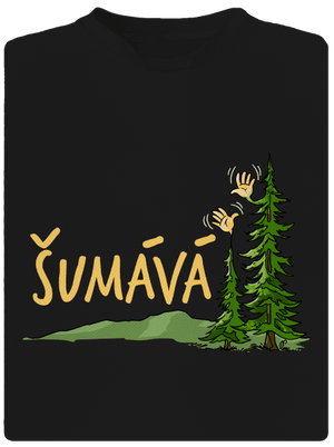 Šumává detské športové tričko Black