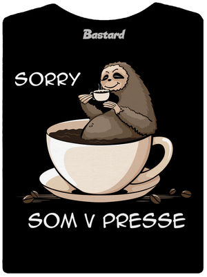 V presse dámske tričko s lemom Black