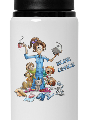 Mamičky home office flaša na vodu White