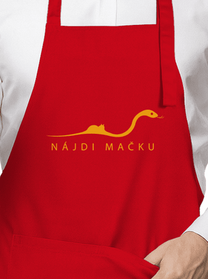 Nájdi mačku zástera Red