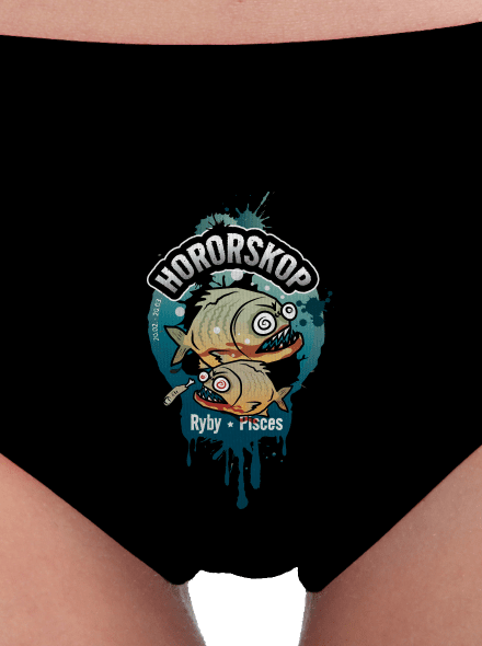 Hororskop - Ryby dámske nohavičky Black