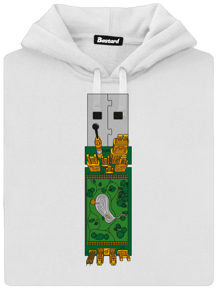 USB city dámska mikina klokanka White