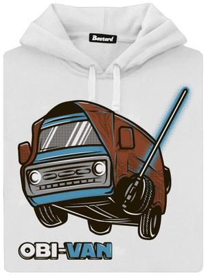 Obi Van dámska mikina klokanka White