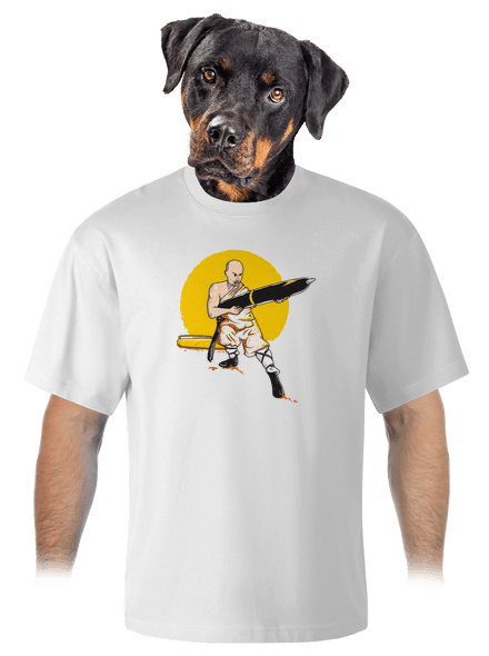 Čína unisex tričko oversized White