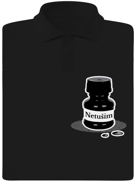 Netušim pánska polokošeľa Black