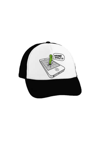 Wrong Apple šiltovka truckerka Black cap