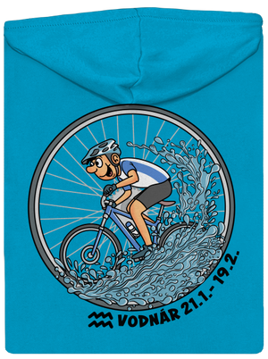 Cyklistický horoskop: Vodnár dámska mikina na zips Blue Atol