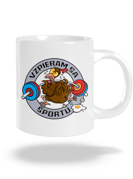Vzpieram sa sportu veľký hrnček White