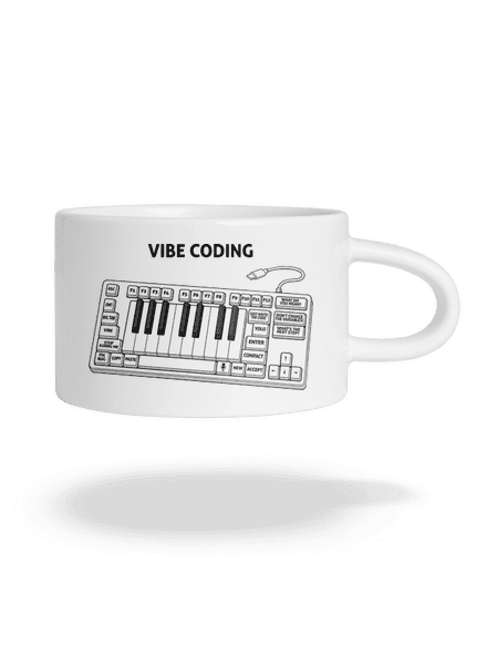Vibe coding hrnček makronka White