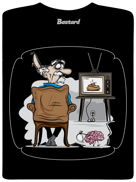 TV News detské tričko Black