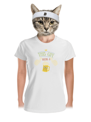 This guy needs a beer dámske športové tričko White