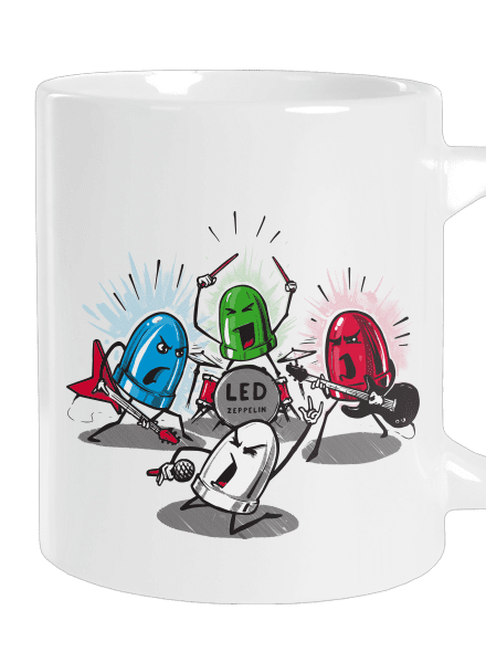 Led Zeppelin veľký hrnček White