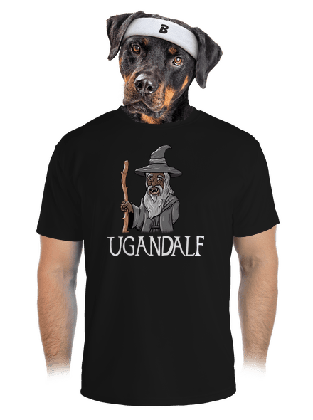 Ugandalf pánske športové tričko Black