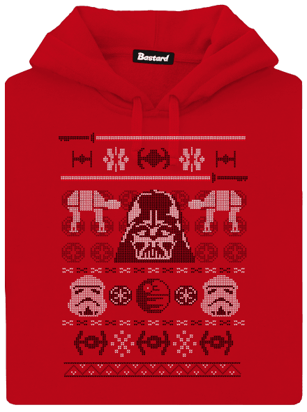 Vader na svetri pánska mikina klokanka Red