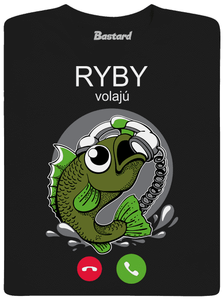 Ryby volají detské tričko Black
