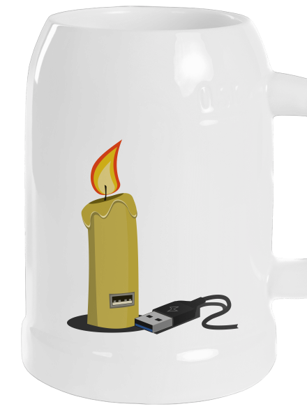 USB sviečka polliter White