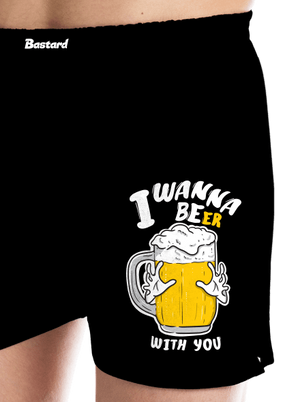 I wanna beer pánske trenky Black