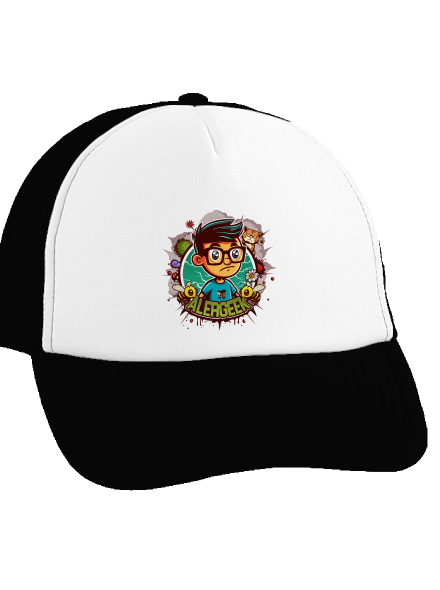 Alergeek šiltovka truckerka Black cap