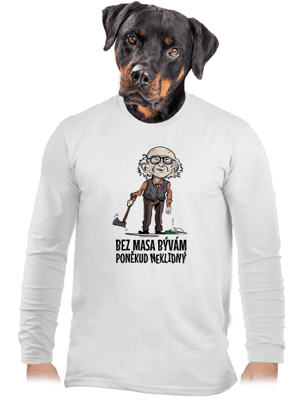 Neklidný bez masa pánske dlhý rukáv White