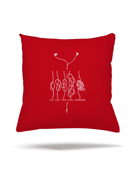 Škola uzlovania vankúš Red